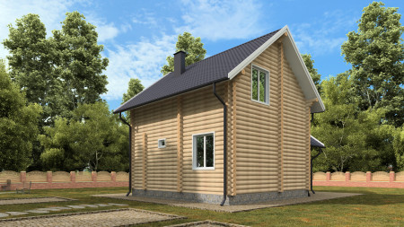 Сруб дома с мансардой, 10 на 7.8 м, 115,3 м2