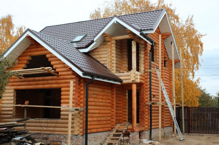 Сруб дома с мансардой, 10 на 7.8 м, 115,3 м2