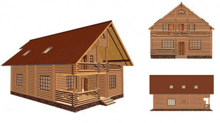 Сруб дома 212 м2