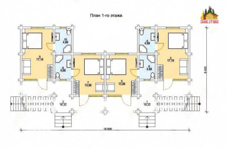 Сруб гостиницы «Зеленая Роща» (8 номеров)
