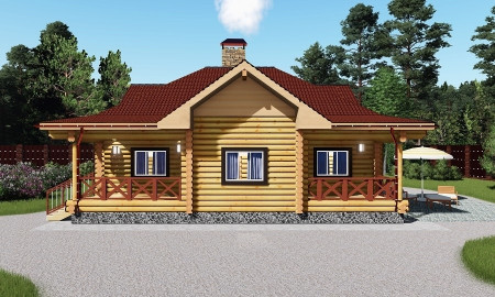 Сруб дома полтора этажа, 12 на 11 м, 132 м2