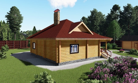 Сруб дома полтора этажа, 12 на 11 м, 132 м2