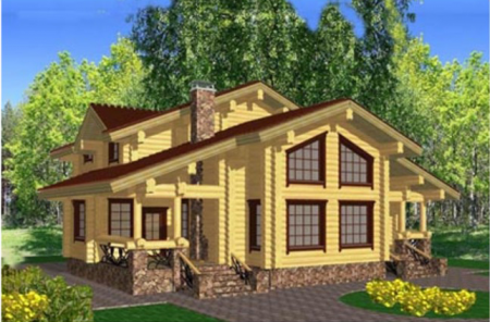 Сруб дома 220 м2