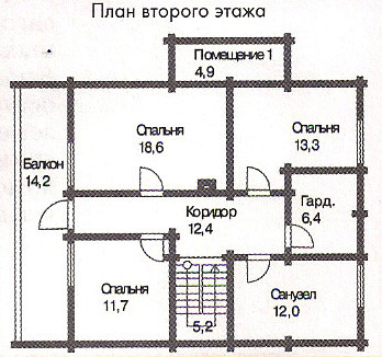 Сруб дома 226 м2