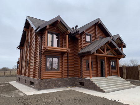 Проект двухэтажного дома из сруба, 295 м2